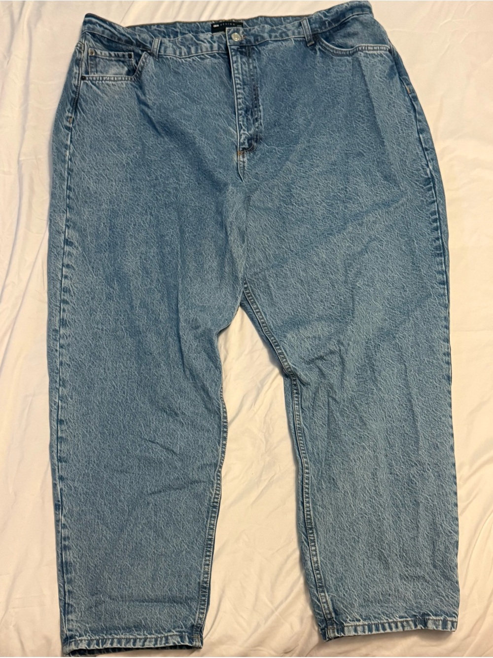 ASOS Curve Light Blue Straight Leg Jeans